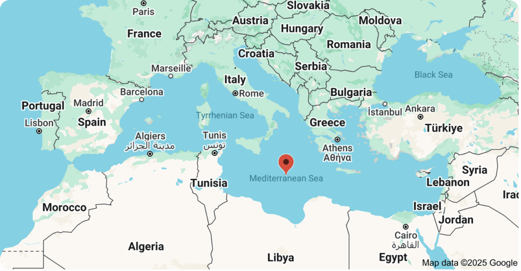 map of countries around the Mediterranean sea