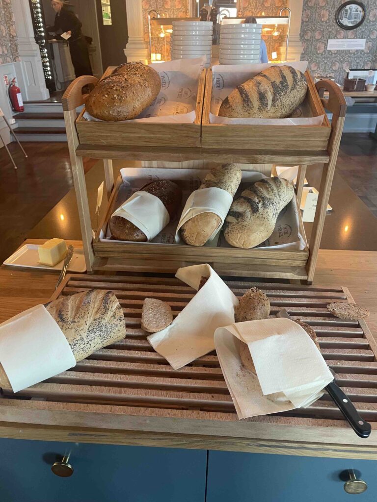 Hotel breakfast fresh bread stations