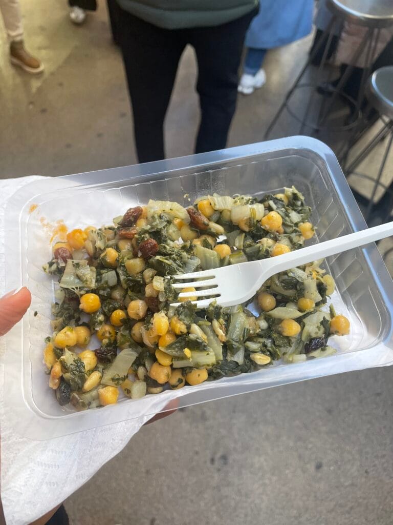 bowl of Catalonian spinach
